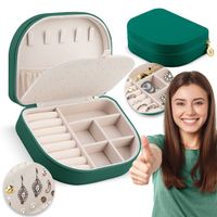SZKATUŁKA NA BIŻUTERIĘ PUDEŁKO PODRÓŻNE KUFEREK ORGANIZER DO TOREBKI