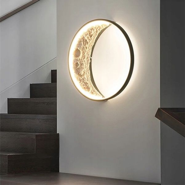 Plafon okrągły dekoracyjny Lampa Led na ścianę Księżyc 40 cm 3D Moon zdjęcie 1