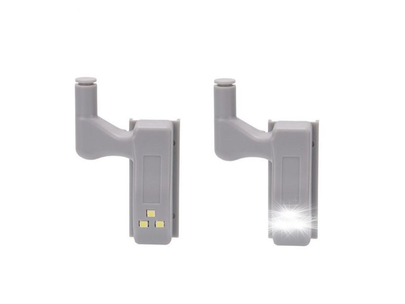 10x lampka do szafki zawias drzwi 3led + bateria zdjęcie 6