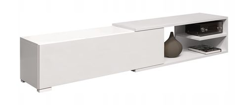 ROZSUWANA szafka rtv do salonu stojąca uniwersalna biała na Arena.pl