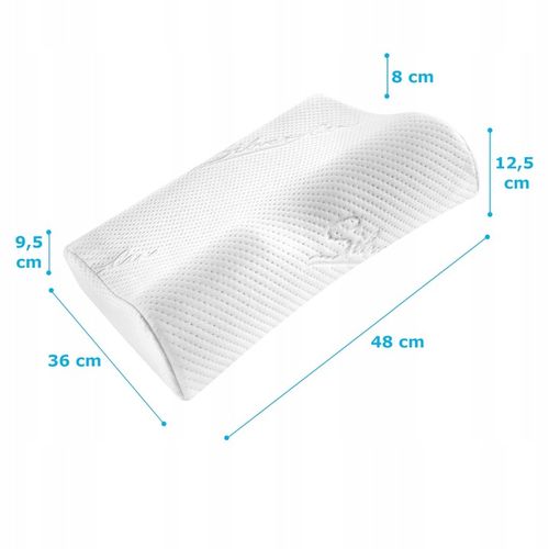 PODUSZKA ORTOPEDYCZNA DO SPANIA PROFILOWANA Z WGŁĘBIENIEM PIANKA MEMORY na Arena.pl