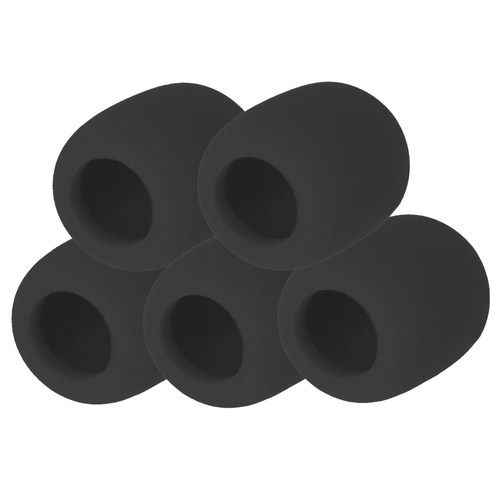 Uniwersalna owiewka osłona przeciwwietrzna gąbka na mikrofon CZARNA 5 szt. na Arena.pl