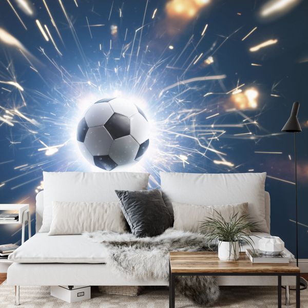 Emaga Fototapeta Piłka Wśród Iskier Flizelina Zmywalna 208x146 zdjęcie 5