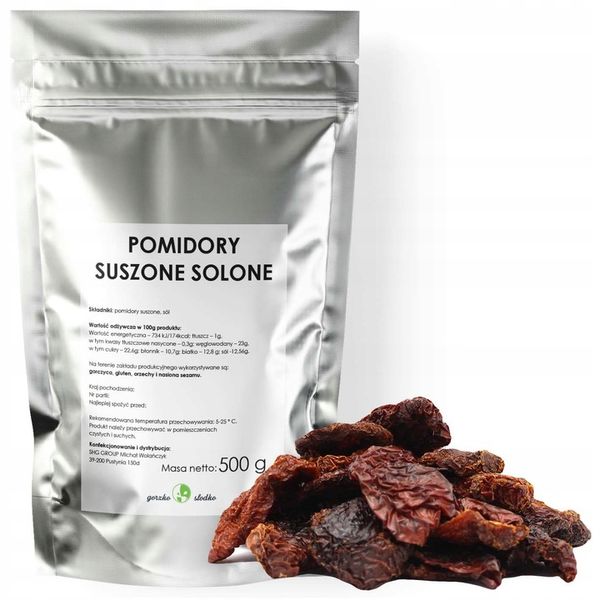 POMIDORY SUSZONE solone suszone na słońcu 500g zdjęcie 7