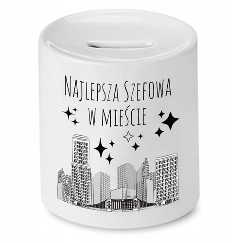 Skarbonka Dla Szefa Szefowa Najlepsza W Mieście Z Nadrukiem Ze Zdjęciem na Arena.pl