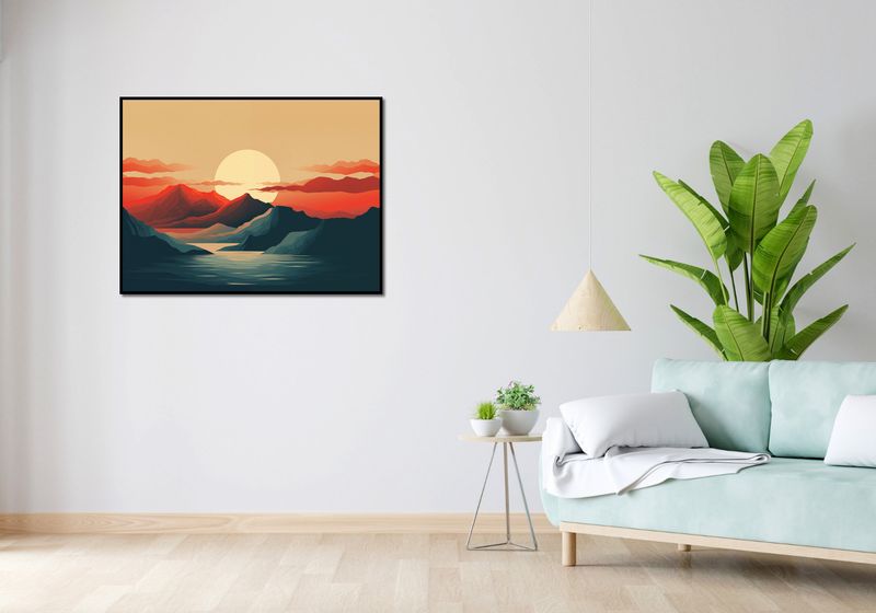 Plakat 100x75cm Zachód Słońca nad Górami zdjęcie 4