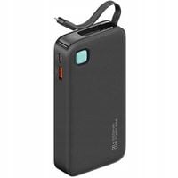USAMS Powerbank ze zwijanym kablem Retractable Lightning 10000 mAh PD 20W F