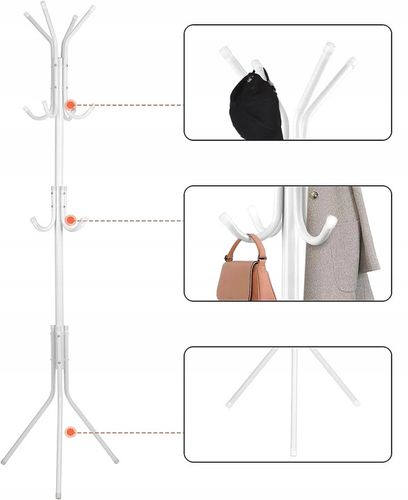 WIESZAK STOJĄCY NA UBRANIA KURTKI STOJAK DO PRZEDPOKOJU PODŁOGOWY na Arena.pl