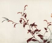 Plakat 60x50cm Dragonfly, Kōno Bairei Japoński Vintage do Salonu