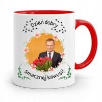 Kubek Czerwony Donald Tusk Po Platforma Prezent Z Nadrukiem Ze Zdjęciem