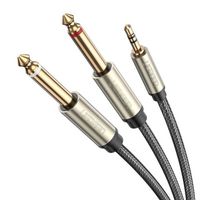 Kabel Audio UGREEN AV126 3.5mm DO 2x6.35mm 2m Pozłacane Złącza