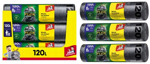 jan niezbędny worki ld magnum flex taśma 120l 8szt. - 3 op. na Arena.pl