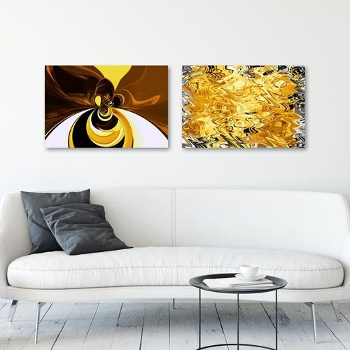 Deco Panel, Brązowa abstrakcja 70x50 na Arena.pl