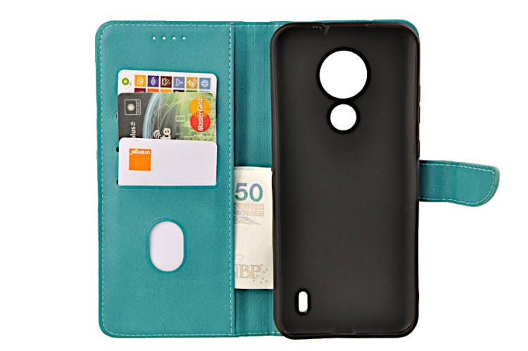 Etui portfel Wallet do Nokia C21 zielony zdjęcie 3