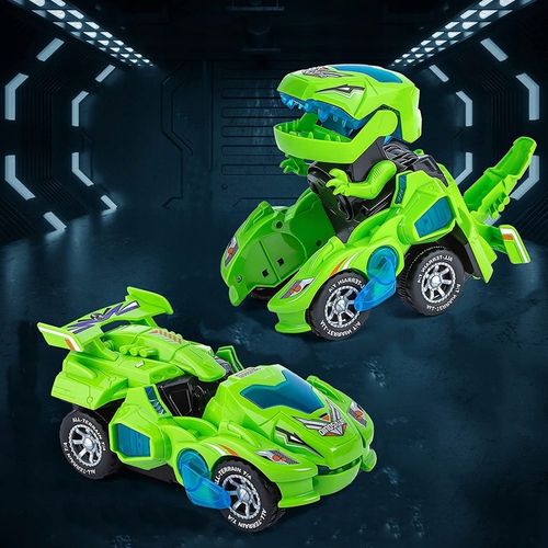 AUTO ROBOT DINOZAUR ZMIENIA JEŹDZI GRA ŚWIECI LED na Arena.pl