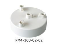 Podsufitka Biała 4 otwory 100mm + biały hamulec plastikowy