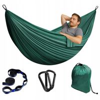 HAMAK 300x200cm NA ZEWNĄTRZ HAMAKI OGRODOWE ULTRALEKKI PODRÓŻNY WYTRZYMAŁYS