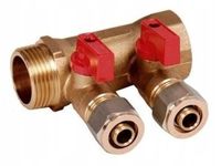 Rozdzielacz PEX 1"x16mm x 2 sekcje DO WODY