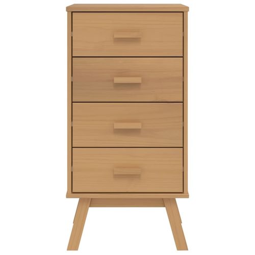 Szafka nocna OLDEN, brązowa, lite drewno sosnowe na Arena.pl