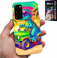 ETUI DO SAMSUNG GALAXY S20 PLUS - DINOZAUR W CIĘŻARÓWCE WZORY DLA DZIECI