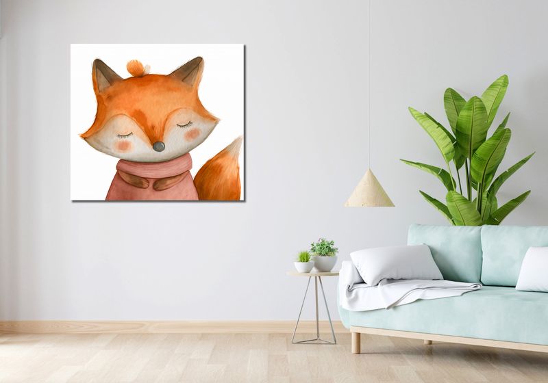 Obraz 100x90cm Czarujący Lisek zdjęcie 2