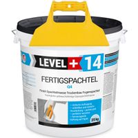 LEVEL+ Zestaw Gładź Szpachlowa Fertigspachtel 25kg L+14 i Szpachla Plastikowa Gładka