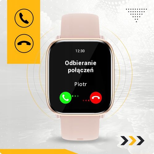 SMARTWATCH DAMSKI POLSKIE MENU ROZMOWY PULS CIŚNIENIE SPORT AMOLED 4 PASKI na Arena.pl