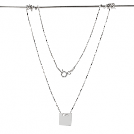 SREBRNY NASZYJNIK GWIAZD KWADRAT CELEBRYTKA PRÓBA SREBRA 925 GRAWER GRATIS zdjęcie 2