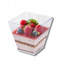 Pucharki do deserów pojemniki na monoporcje piramidki 200ml - 50 szt.