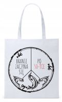 Dla Wędkarza Rybaka Torba Eco Biała Shopper Z Nadrukiem Ze Zdjęciem