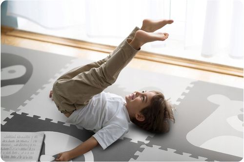 MATA PIANKOWA EVA PUZZLE MIĘKKA DLA DZIECI ZWIERZĄTKA 180x180cm RICOKIDS na Arena.pl