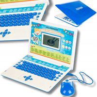 KOMPUTER dla dzieci ZABAWKOWY edukacyjny PREZENT dla chłopaka NIEBIESKI