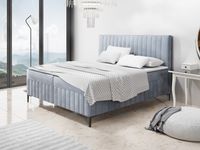 Łóżko kontynentalne Anton z materacem dwa pojemniki tkaniny do wyboru