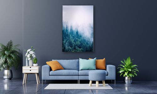 OBRAZ NA PŁÓTNIE 053 Las we mgle 60x90cm na Arena.pl