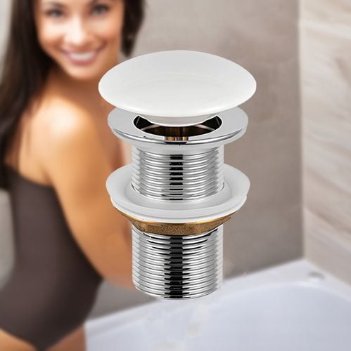 KOREK DO UMYWALKI CERAMICZNY Biały umywalkowy BEZ PRZELEWU na Arena.pl