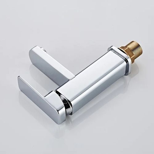 BATERIA ŁAZIENKOWA UMYWALKOWA KRAN STOJĄCA KWADRAT DO UMYWALKI CUBE CHROM na Arena.pl