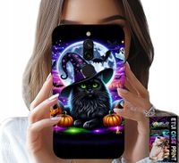 ETUI DO XIAOMI REDMI 8 - CZARNY KOTEK HALLOWEEN SALEM DYNIA WZORY