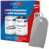 lakier zaprawka + bezbarwny zaprawkowy samochodowy audi ly7w lichtsilber