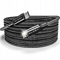 Kabel USB-C typ C mocny szybki 60W PD 1M do iPhone 15/Pro/Max nylonowy prze