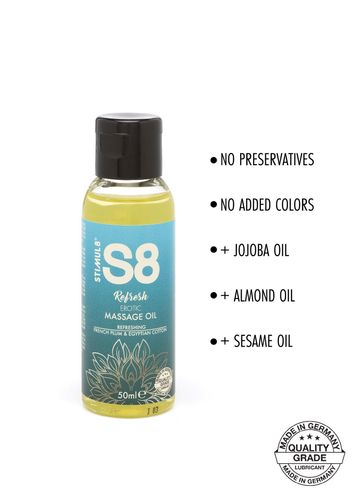 s8 massage oil 50ml french plum & egyptian cotton na Arena.pl