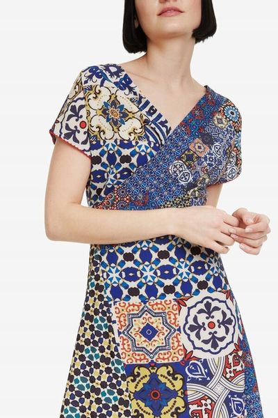 DESIGUAL WZORZYSTA KOLOROWA SUKIENKA (40) zdjęcie 5