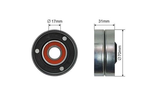 ROLKA PROWADZĄCA PASKA LAND ROVER DISCOVERY III 2005 2006 2007 2008 2009 na Arena.pl