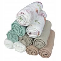 Plumeri Pieluszki muślinowe zestaw kolorów 10 szt. 30x30 cm