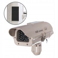 Atrapa Kamery Solarna Monitoringu Migająca Dioda LED Kamera IR + Naklejka