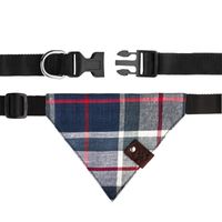 modna obroża dla psa z bandaną w kratkę petsome rozmiar s 13pk2s