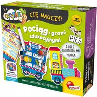 Gra planszowa Carotina Cię nauczy Pociąg z grami edukacyjnymi Lisciani