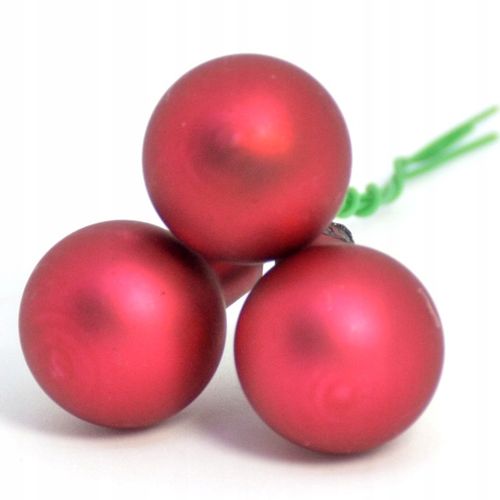 Bombki szklane drucik czerwień świąteczna 2cm/ 144 na Arena.pl