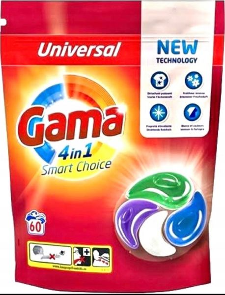GAMA kapsułki do prania Universal 4in1 60szt zdjęcie 1