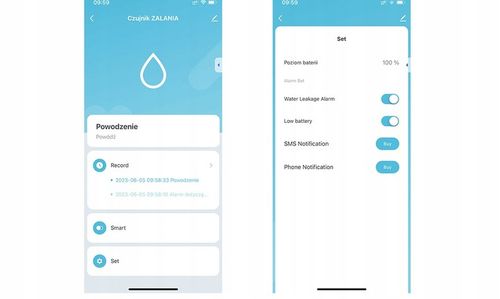 CZUJNIK ZALANIA wycieku wody WIFI TUYA sensor na Arena.pl