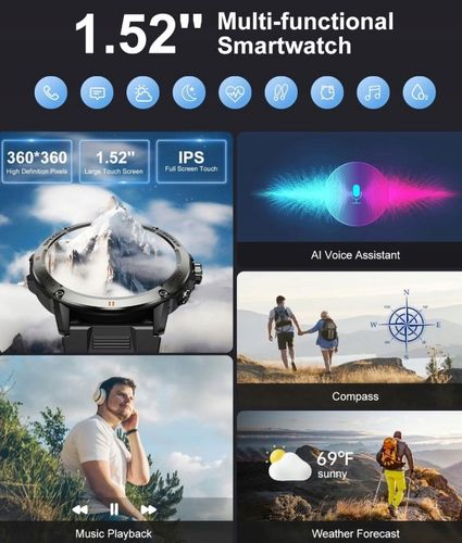 SPORT HEALTY ST11-B Męski smartwatch na Arena.pl